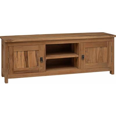 vidaXL ТВ шкаф 110 x 30 x 40 cm Натурално Солидно тиково дърво (42024248)