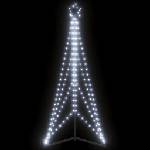vidaXL LED коледна елха 363 светодиода студено бяло 182 см (3307644)