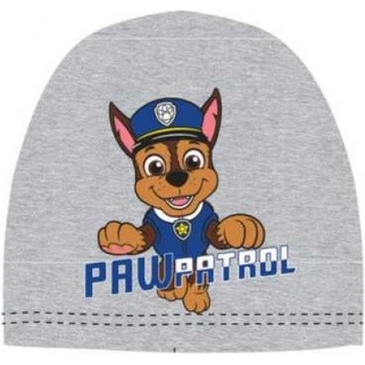 Detská bavlnená čiapka Paw Patrol sivá