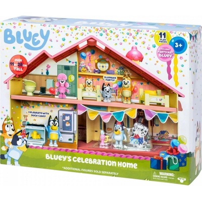 Moose Hrací set Bluey Dům Narozeninová párty + Bluey 17669 – Zbozi.Blesk.cz