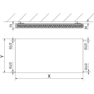 Mexen Flat CF21 W421F-060-050-70 600 mm x 500 mm černý