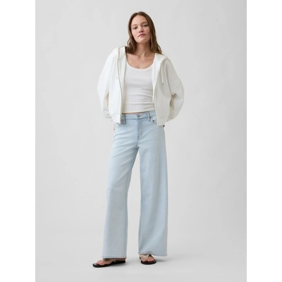 GAP Džíny Mid Rise Wide-Leg Modrá