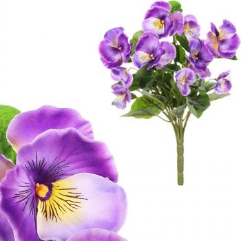 Květina umělá Maceška, barva fialová KT7142
