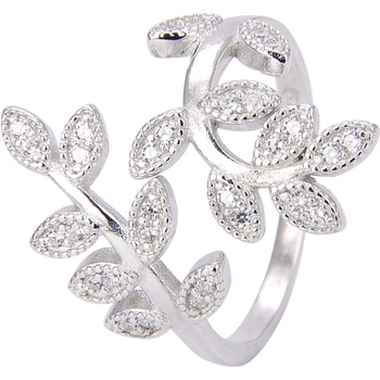 Silenti Jewelry Сребърен пръстен "Цвете" - 5 - 49мм (15.6мм диам. )