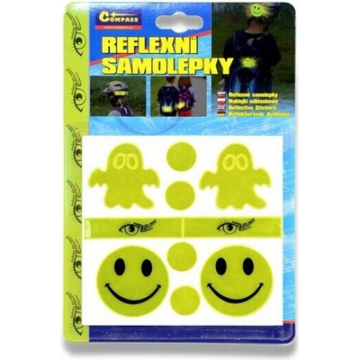 Set reflexných samolepiek žlté 10 ks