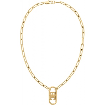 Tommy Hilfiger Štýlový pozlátený náhrdelník monogram 2780723