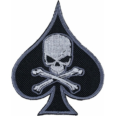 NAVYS Nášivka DEATH SPADE ČIERNA