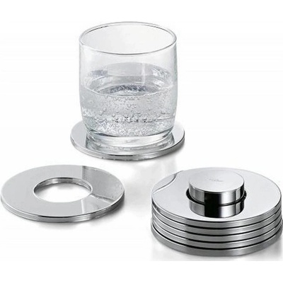 Podtácky v sadě RINGS Philippi 9,5cm 7ks stříbrné