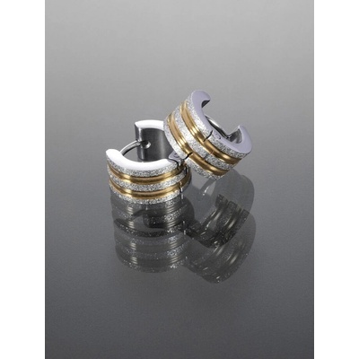 Prosperk náušnice z oceli kroužky pískové S0105