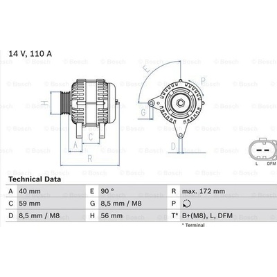 generátor BOSCH 0 986 045 330