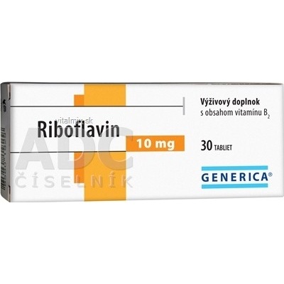Generica Riboflavin 10 mg tabliet 30 kapsúl