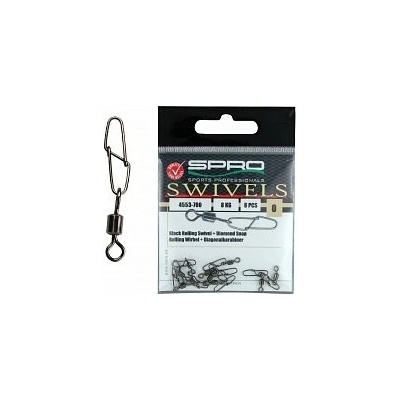 Spro obratlík s Karabínkou Rolling swivel + Diamond Snap veľ.0