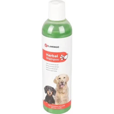 Flamingo Shampoo - Шампоан за кучета, успокояващ и освежаващ с билки, 300 мл
