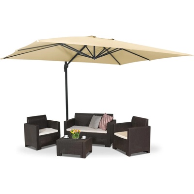 Garden Point Градински чадър Siena 3x4m бежов Garden Point (GAP475)