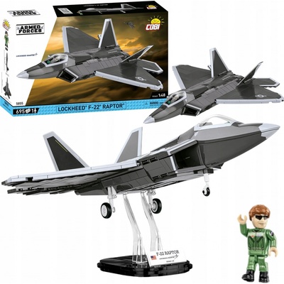 COBI 5855 Armed Forces 1:48 Americký pokročilý stíhací letoun Lockheed Martin F-22 Raptor