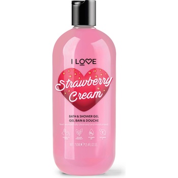 I Love Cosmetics Strawberies Cream Bath & Shower Gel 750 ml