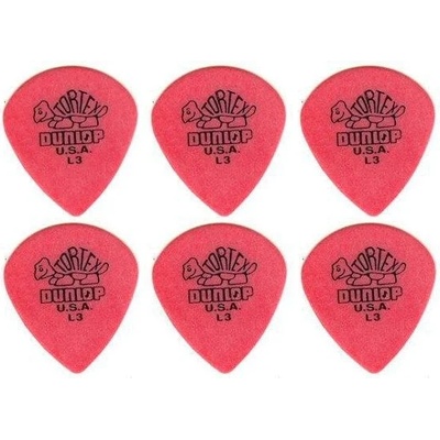 Dunlop 472R L3 Tortex Jazz 6 Перце за китара (472RL3-6PACK-SET)