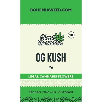 Weed Revolution Jamaica Outdoor CBD 20% THC 1% 2g
