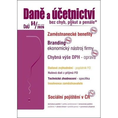Daně a účetnictví bez chyb, pokut 8-9/2026
