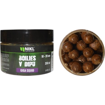 Karel Nikl Boilies v dipu Giga Squid 250g 18+20mm – Zboží Dáma