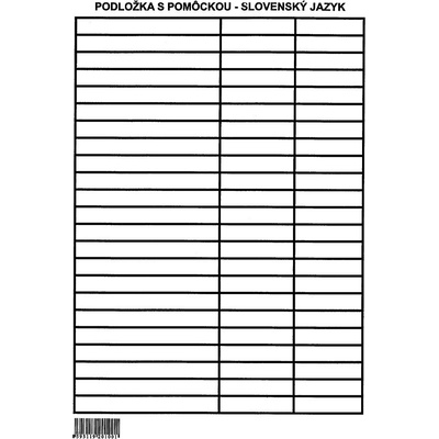 Podložka školskáLamino A5 s nápovedouSlovenčina