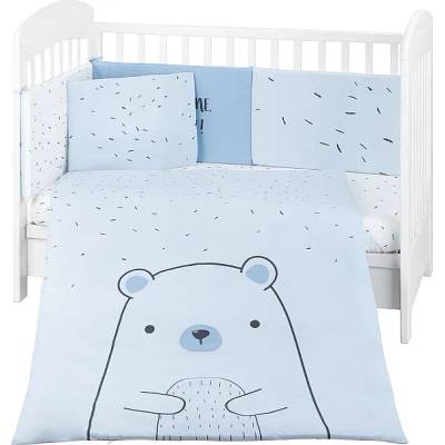 Kikkaboo Бебешки спален комплект KIKKABOO Bear with me Blue 6 части 60/120 см (41101060115)