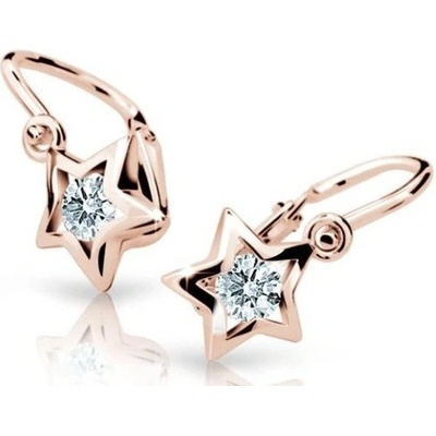 Cutie Diamonds detské náušnice Hviezdičky z ružového zlata s briliantmi DC1942-10-00-X-4