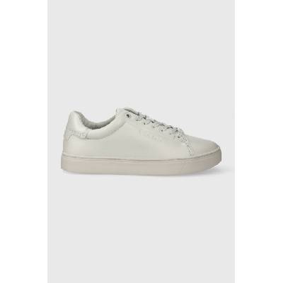 Кожени маратонки Calvin Klein CLEAN CUPSOLE LACE UP в сиво HW0HW01863 (HW0HW01863)