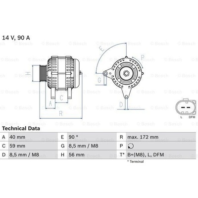 Alternátor BOSCH 0 986 047 250