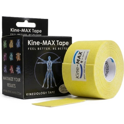 Kine-MAX Tape Classic Profesionální kinesiologický tejp žlutý 5 cm × 5 m