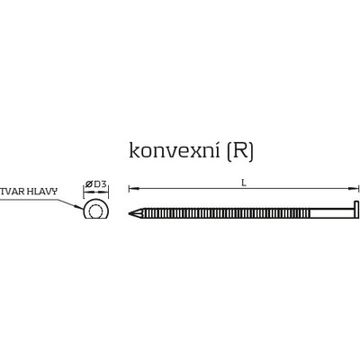 KMR-BEA KONVEXNÍ Hřebíky D34 papírová páska - úhel 34 st. pro hřebíkovačku 3533 Varianta: D34 3,1x90 konvex H BK