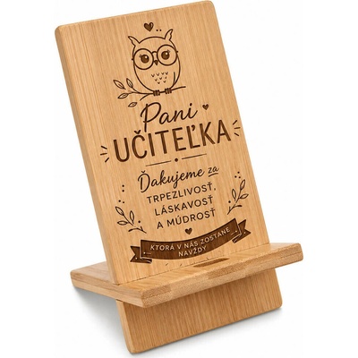 Stojan na mobil pre pani učiteľku