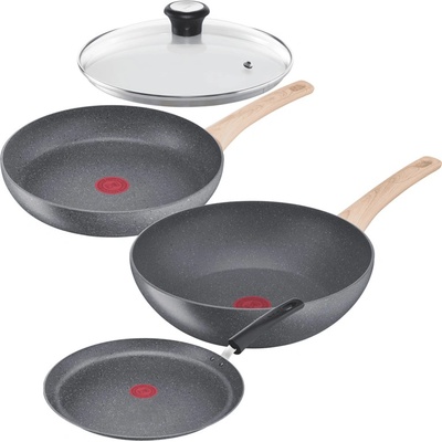 Tefal Natural Force klasická 28 cm wok 28 cm palacinková 25 cm a pokrievka 28 cm