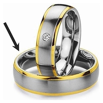 SILVEGO Ocelový prsten snubní pro muže RC2044-M