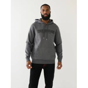True Religion Суичър True Religion Mens Over-the-Head Painted Logo Hoodie - Irongate