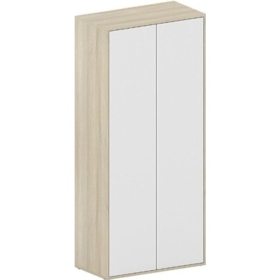 Kancelářská policová skříň FUTURE, 1900x850x450 mm, bílá/dub – Zboží Dáma