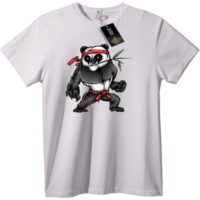 NOONEBRAND Тениска Боен Панда - S, Black