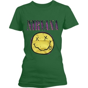 Nirvana Xerox Happy Face Pink Green L Дамски Риза (NIRVTS15LGR03)