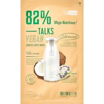 Missha Talks Vegan Squeeze Sheet Mask [Mega Nutritious] Маска за лице дамски 27gr