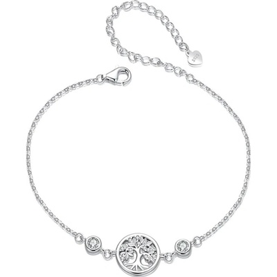 Grace Silver Jewellery stříbrný náramek se zirkony Strom života NR-SCB288/43 stříbrná