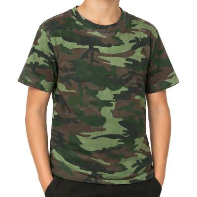 TifanTEX dětské maskáčové triko woodland