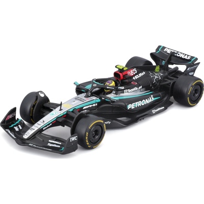 Bburago Mercedes-AMG F1 W15 2024 44 Hamilton s jezdcem 1:43