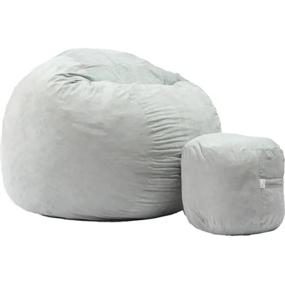 PUFRELAX Комплект, Барбарон с табуретка за крака, Трансформира се в легло, 900л (puf-m-koxl-pt-lm)