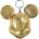 Cerda Mickey Plush Key chain 7 cm - Golden (Gold)