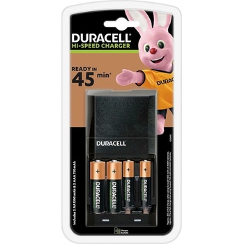 Duracell Зарядно устройствo Duracell CEF27, за 4бр. Ni-MH батерии AA и AAA, с включени батерии 2x AA 1300mAh и 2x AAA 750mAh (DCEF27)