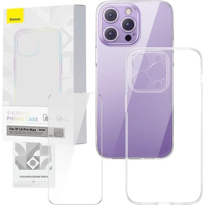 Baseus Комплект кейс и скрийн протектор от закалено стъкло Baseus Corning за iPhone 14 Pro Max, прозрачен (P60112202201-03)