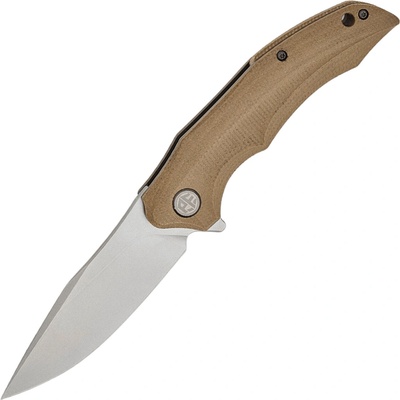 Petrified Fish PFP10 Hairtail Stonewashed K110 Brown Micarta PFP10KMW