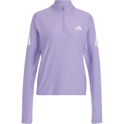 adidas Дамска тениска adidas Women's ADI365 Running Iconic Half Zip Running shirt - Magic Lilac (916-7576-0314)