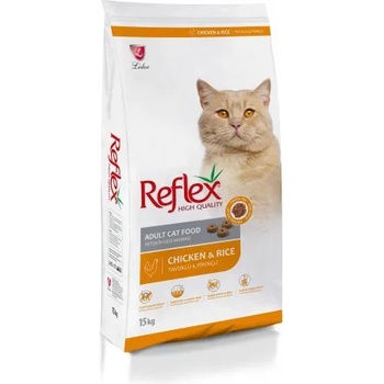 Lider Pet Food Reflex Chicken Adult Cat - Пълноценна храна за израснали котки от всички породи с пилешко месо 15 кг, Турция