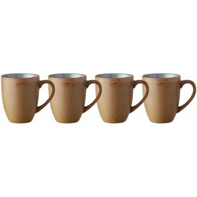 Bitz hrnků dřevo/kamenina s motivem oceánu 28084 4 x 300 ml
